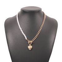 Fashion Pearl Chain Heart-shaped Alloy Necklace Wholesale main image 6