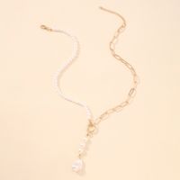 Fashion Shaped Pearl Tassel Alloy Necklace Wholesale main image 5