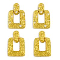 Fashion Lava Fold Geometric Copper Inlaid Zircon Earrings Wholesale main image 2