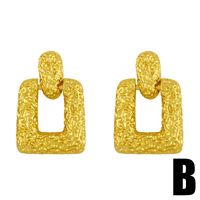 Fashion Lava Fold Geometric Copper Inlaid Zircon Earrings Wholesale main image 4