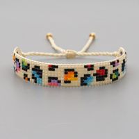 Fashion Diamond-studded Multi-layered Miyuki Bead Woven Colorful Leopard Bracelet main image 4