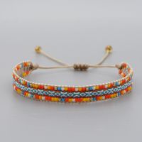 Fashion Diamond-studded Multi-layered Miyuki Bead Woven Colorful Leopard Bracelet main image 3