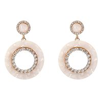 Boucles D&#39;oreilles En Alliage De Résine Strass Géométriques À La Mode En Gros sku image 1