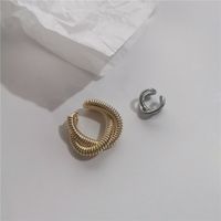 Fashion Geometric Cross Metal Winding Alloy Earrings Wholesale sku image 2