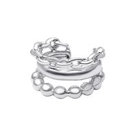 Fashion Multi-layer Beaded Chain C-shaped Earrings Wholesale sku image 1