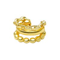 Fashion Multi-layer Beaded Chain C-shaped Earrings Wholesale sku image 2