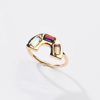 Fashion Simple New Style Rainbow Crystal  Ring sku image 1
