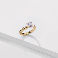 Fashion Simple Style Zircon Rhinestone Ring sku image 1