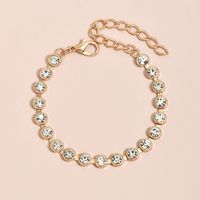 Simple Fashion New Style Diamond-studded Gold-plated Round Bracelet main image 3