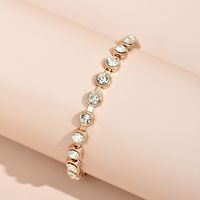 Simple Fashion New Style Diamond-studded Gold-plated Round Bracelet main image 5