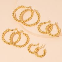 Fashion Geometric Twist Circle Alloy Earrings Wholesale main image 2