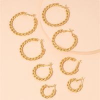 Fashion Geometric Twist Circle Alloy Earrings Wholesale main image 3
