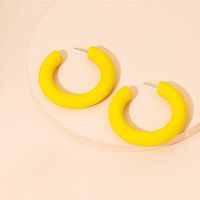 Fashion Geometric Yellow C-shape Resin Earrings Wholesale main image 5