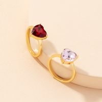 Wholesale Retro Heart Diamond Alloy Ring main image 5