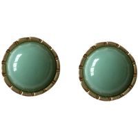 Simple Small Round Imitation Opal Resin Earrings main image 3
