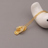 Fashion New Copper Zircon Slipper Pendant Diamond Necklace main image 4