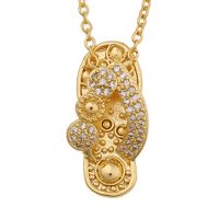 Fashion New Copper Zircon Slipper Pendant Diamond Necklace main image 6