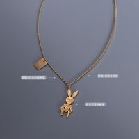 Fashion Mechanical Rabbit Splicing Chain Titanium Steel Necklace Wholesale main image 3