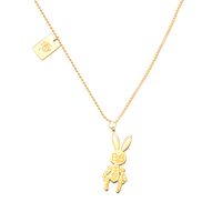 Fashion Mechanical Rabbit Splicing Chain Titanium Steel Necklace Wholesale main image 6