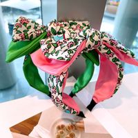 Diadema De Costura De Lazo Tridimensional De Doble Capa Floral Coreana Al Por Mayor main image 1