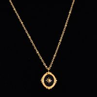 Fashion Eight-pointed Star Titanium Steel Necklace Wholesale main image 3