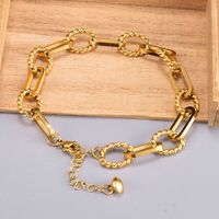 Heart 304 Stainless Steel Titanium Steel 18K Gold Plated No Inlaid Anklet In Bulk main image 2
