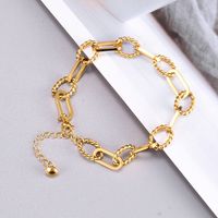 Heart 304 Stainless Steel Titanium Steel 18K Gold Plated No Inlaid Anklet In Bulk main image 3