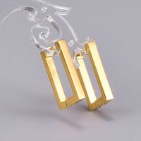 Wholesale Fashion Geometric Rectangular Titanium Steel Earrings main image 5