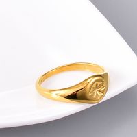 304 Stainless Steel Titanium Steel 18K Gold Plated Fashion Plating Inlaid Shell Heart No Inlaid main image 4