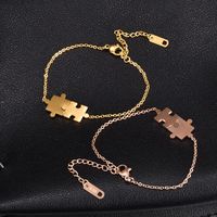 Fashion Self-made Stitching Puzzle Titanium Steel Bracelet Wholesale main image 6