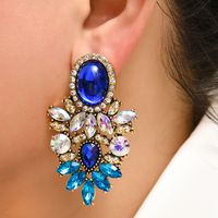Fashion Geometric Alloy Cracked Gemstone Earrings Wholesale main image 6