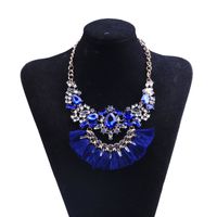 Fashion Color Tassel Inlaid Rhinestone Alloy Necklace Wholesale main image 6