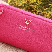 Fashion Deer Head Long Multifunctional Embroidered Portable Wallet Wholesale main image 5