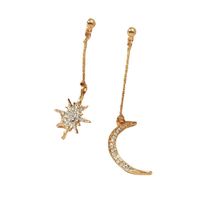 Fashion Diamond-studded Star Moon Long Tassel Earrings main image 5