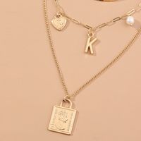 Fashion Geometric Portrait Pendant Multilayer Sweater Chain main image 5