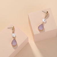 Wholesale Fashion Pink Drop Pendant Earrings main image 4