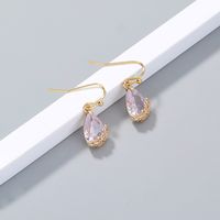 Fashion Crystal Zircon Plum Blossom Drop Short Earrings main image 4