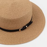 Fashion Sunshade Sunscreen Short Brim Flat-top Straw Hat Wholesale main image 4