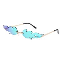 Fashion Flame Metal Frameless Sunglasses Wholesale main image 5