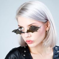 Fashion Bat Small Frame Anti-blue Uv Protection Sunglasses Wholesale main image 2