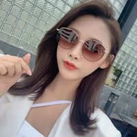 Fashion Round Frame Anti-blue Uv Protection Sunglasses Wholesale main image 6