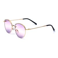 Fashion Round Frame Anti-blue Uv Protection Sunglasses Wholesale main image 5