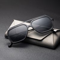 Fashion Wide Frame Metal Sunglasses Wholesale main image 4