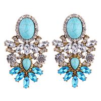 Fashion Geometric Alloy Cracked Gemstone Earrings Wholesale sku image 6