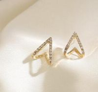 Simple Heart Pearl Butterfly Geometric Rhinestone Earrings sku image 6