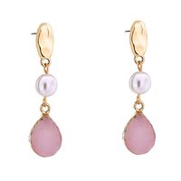 Wholesale Fashion Pink Drop Pendant Earrings sku image 1