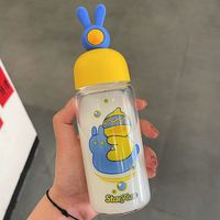 Fashion Rabbit Duck Cute Portable Glass Water Cup Wholesale sku image 2