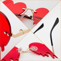 Fashion Colorful Melting Heart Shape Sunglasses main image 4