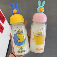 Fashion Rabbit Duck Cute Portable Glass Water Cup Wholesale main image 5