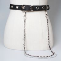 Punk Chain Trousers Chain Pu Belt Wholesale main image 3